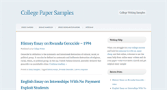 Desktop Screenshot of collegepapersamples.com