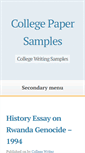 Mobile Screenshot of collegepapersamples.com